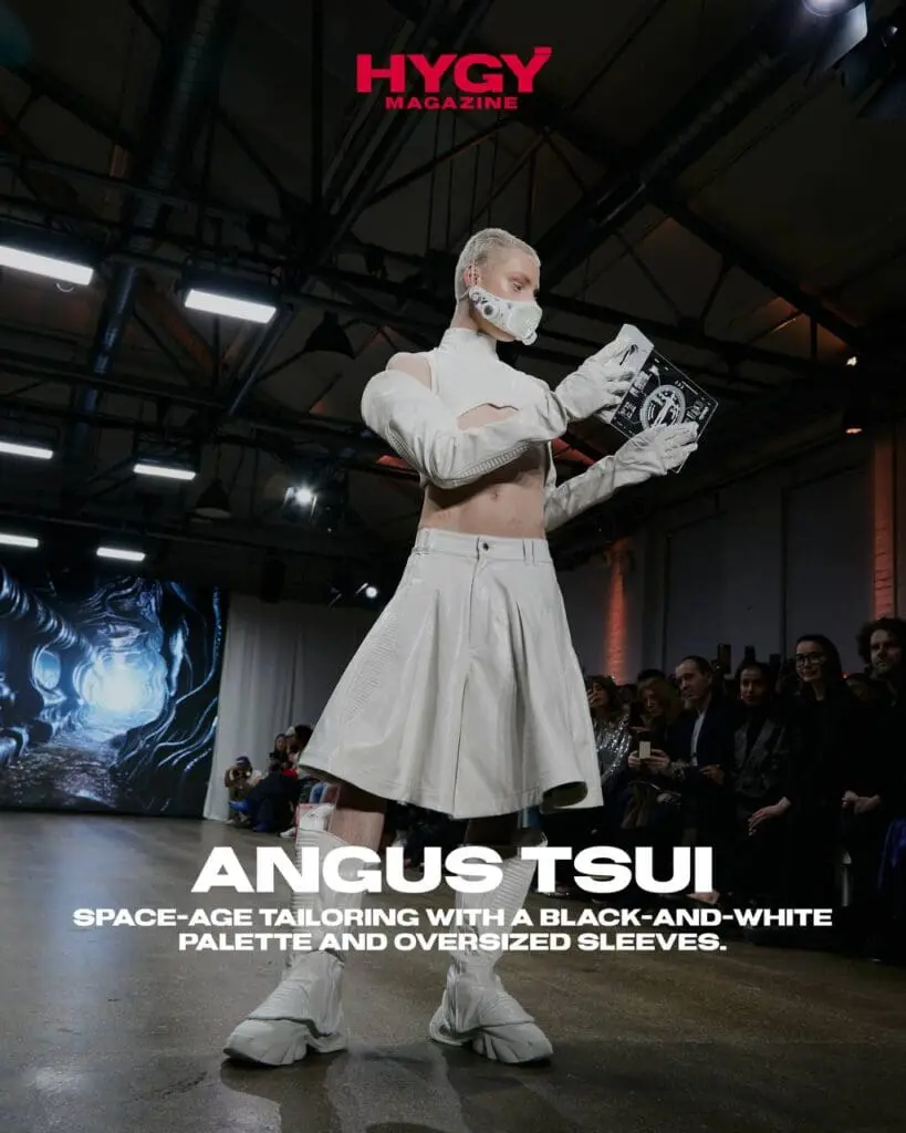 Angus Tsui space-age black and white look at LFW 2025