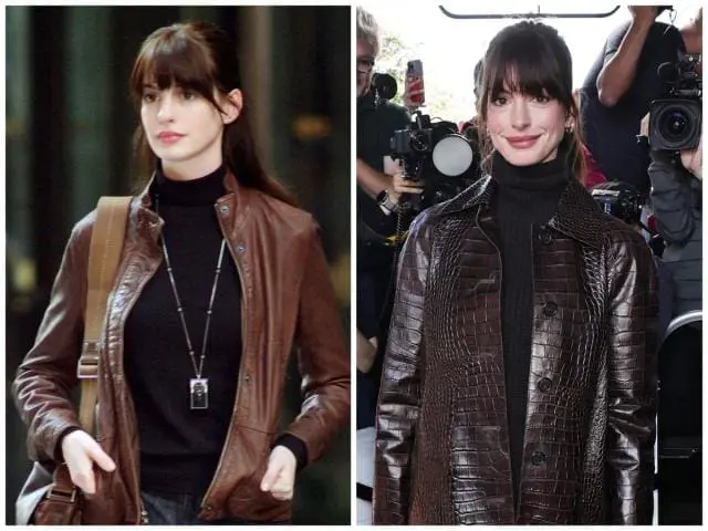 Anne Hathaway Prada 2 outfit compared to original