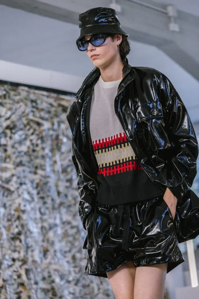 Light blue outerwear with tassel detail SS26