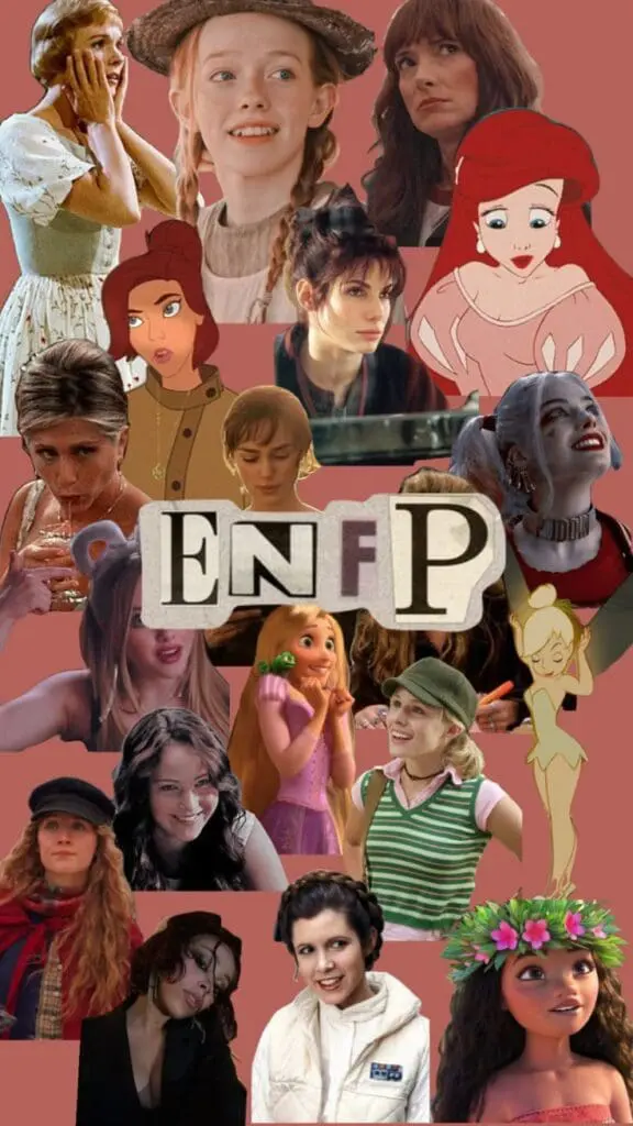 ENFP character aesthetic icons and representations