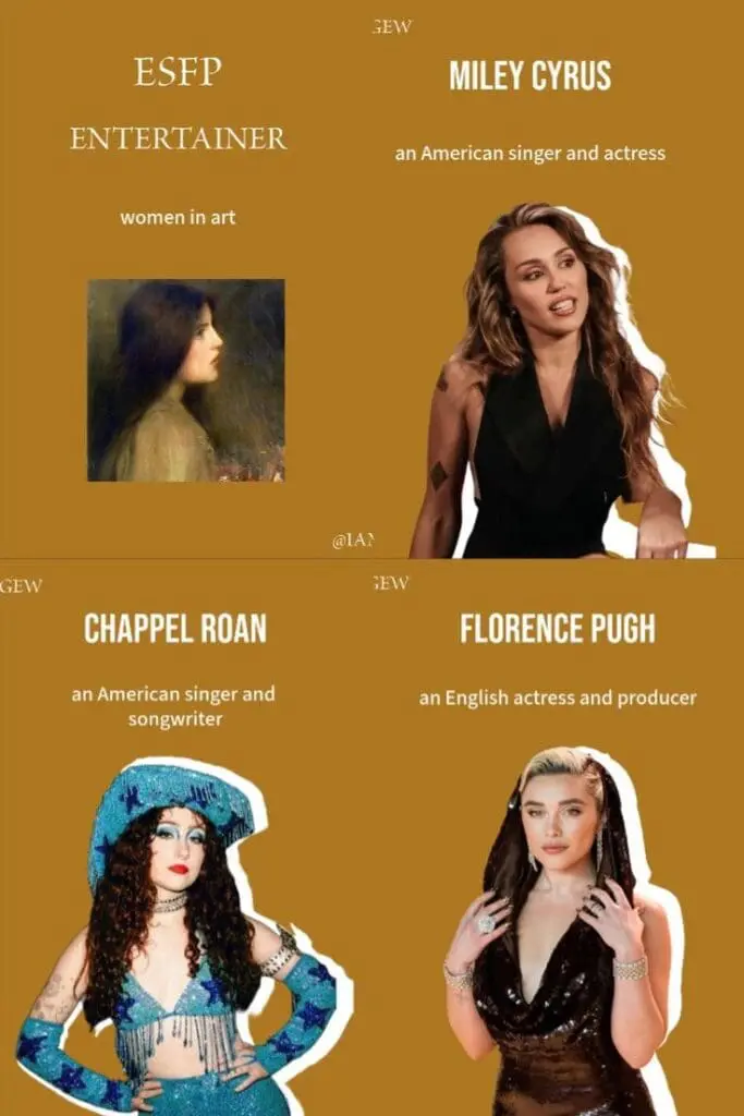ESFP personality types in entertainment