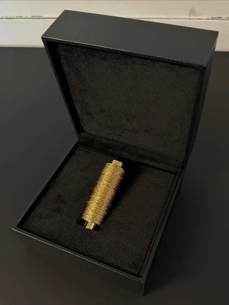 Gold Bobbin Balenciaga Couture Invitation