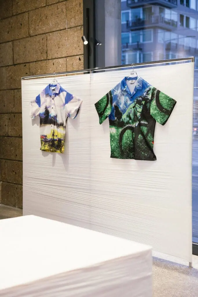 Cycling landscape print short-sleeve shirts from MSGM SS26