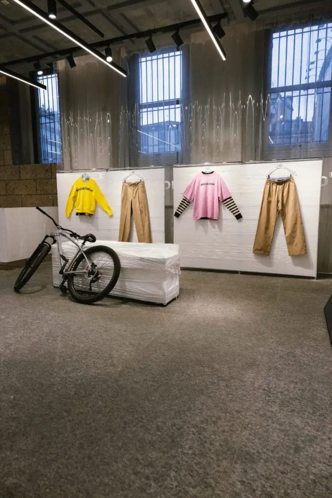 Maglia Gialla yellow sweater and Maglia Rosa pink top with khaki pants from MSGM SS26