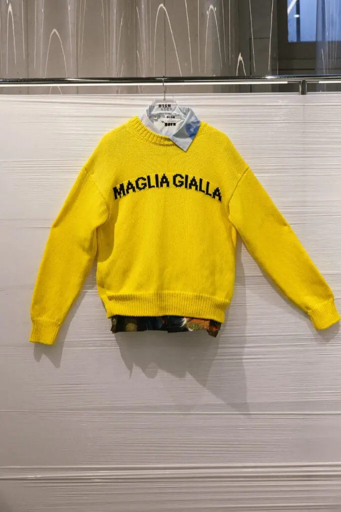 Maglia Gialla yellow knit sweater from MSGM SS26