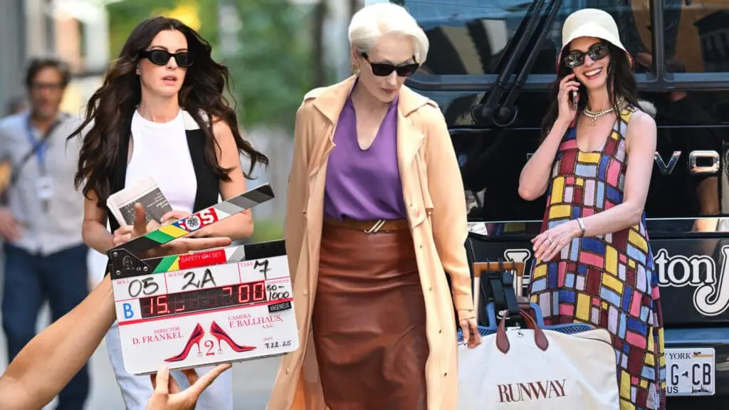 Prada 2 cast filming fashion scenes in NYC