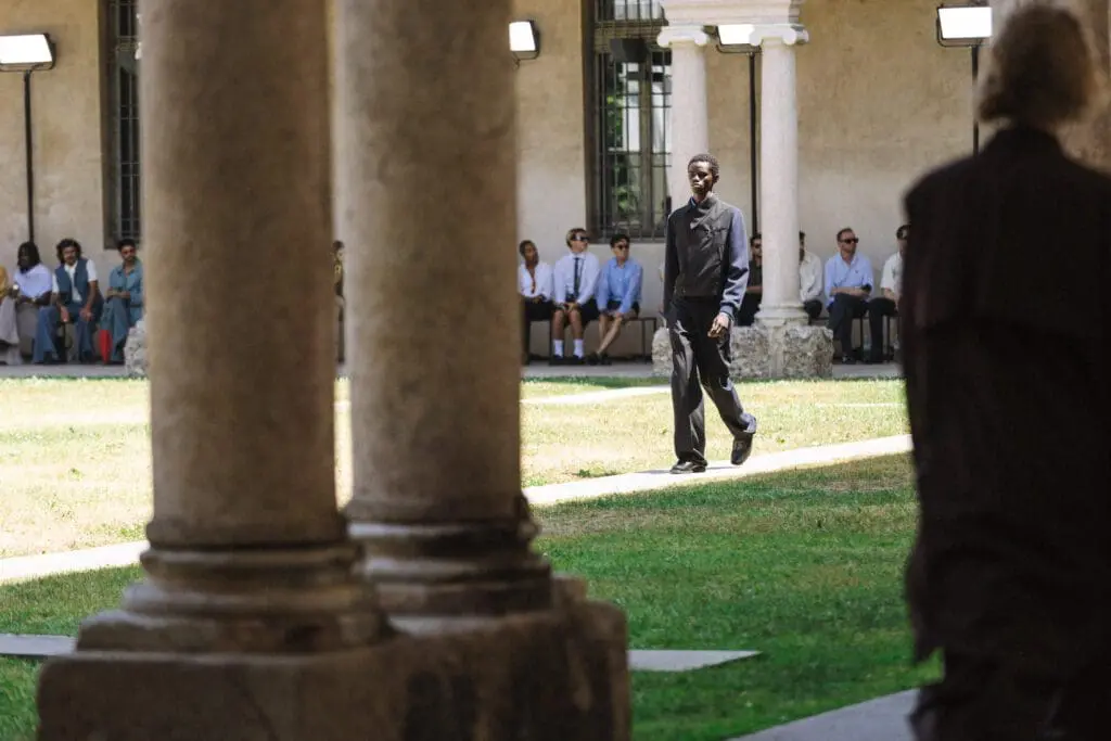 QASIMI SS26 flowing layers silhouette