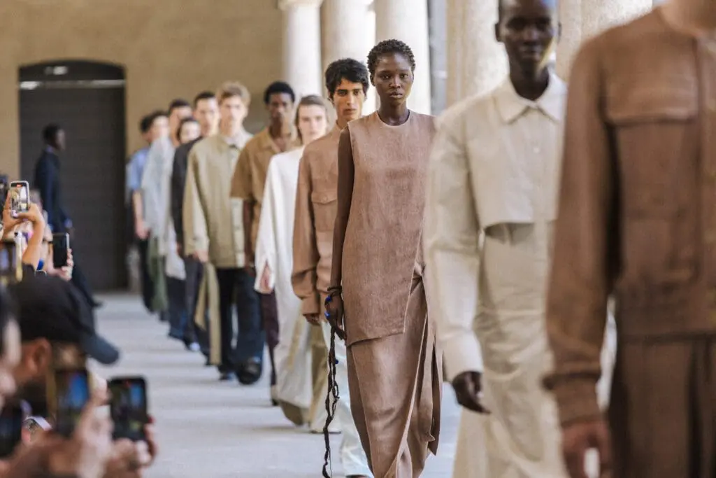 Layered gray tailored look QASIMI SS26