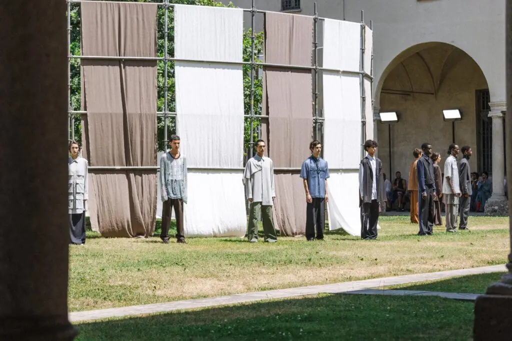 Long beige coat QASIMI SS26 MFW