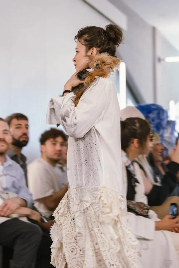 Bleached black punk look from Simon Cracker SS26