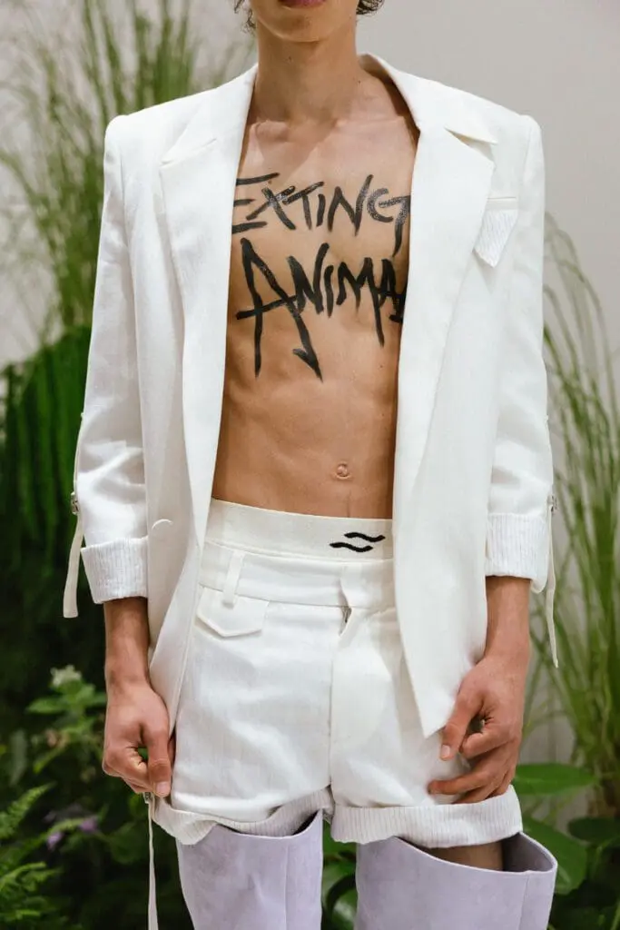 Extinct Animal chest detail at SSHEENA SS26 show