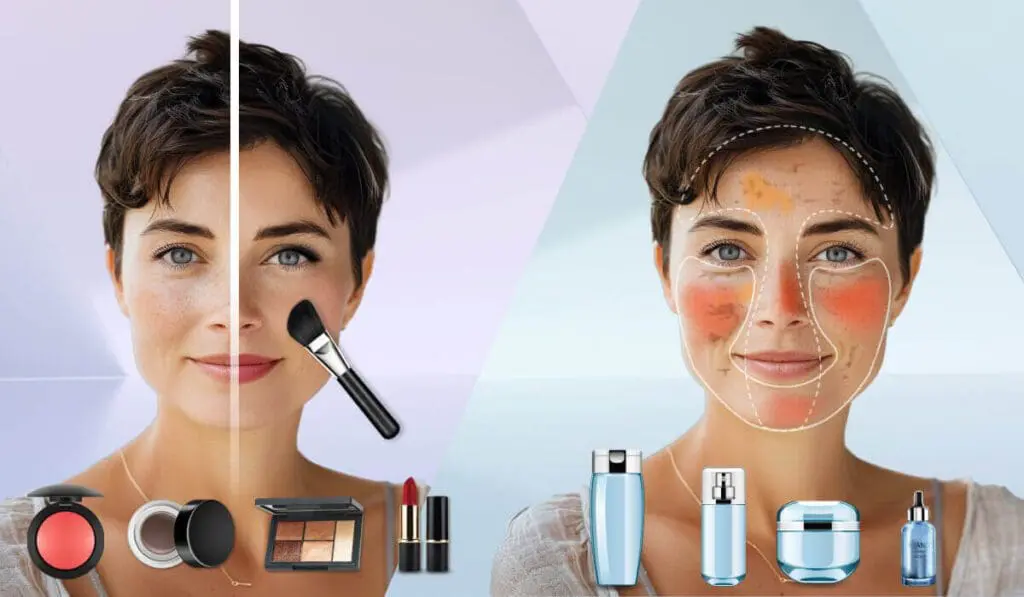 AI makeup and skincare virtual try-on technology