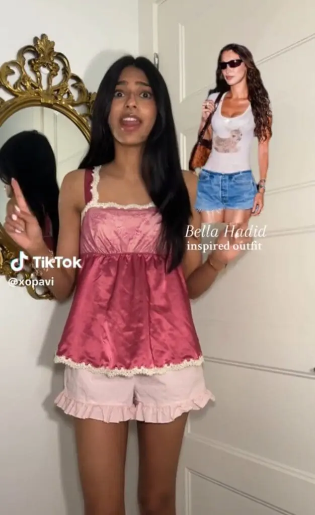 Bella Hadid-core vintage street style outfit