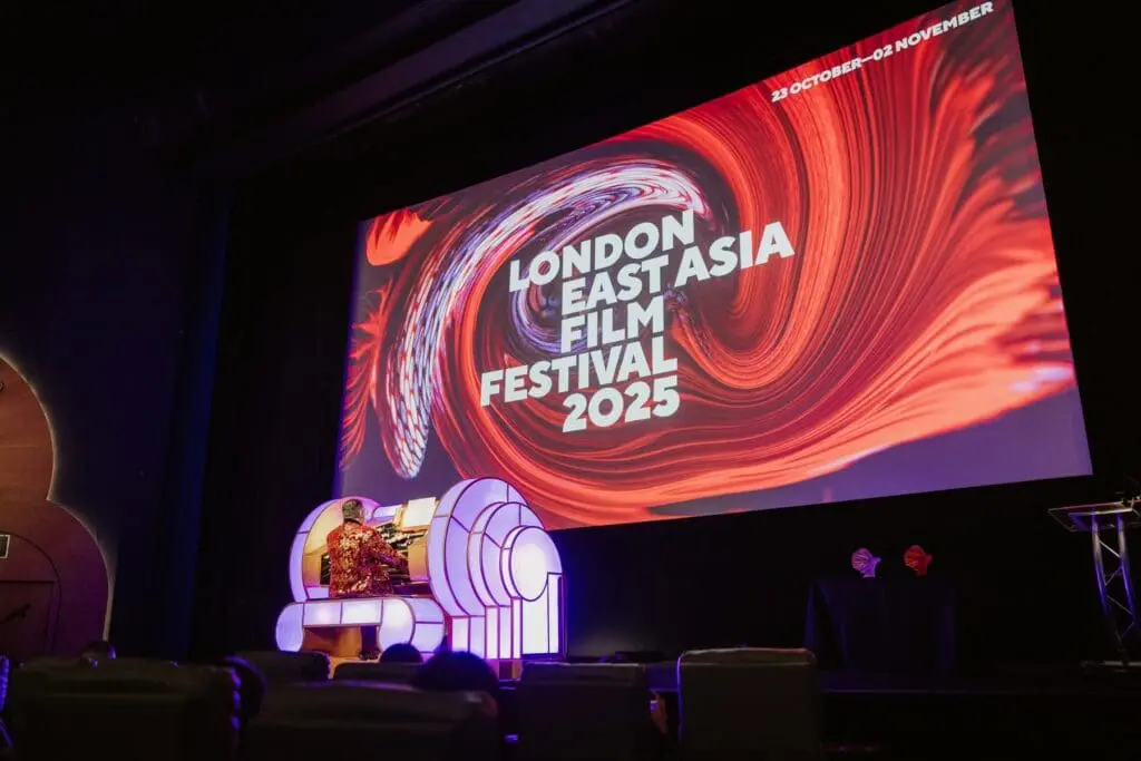 cinema screen and organist at LEAFF opening night