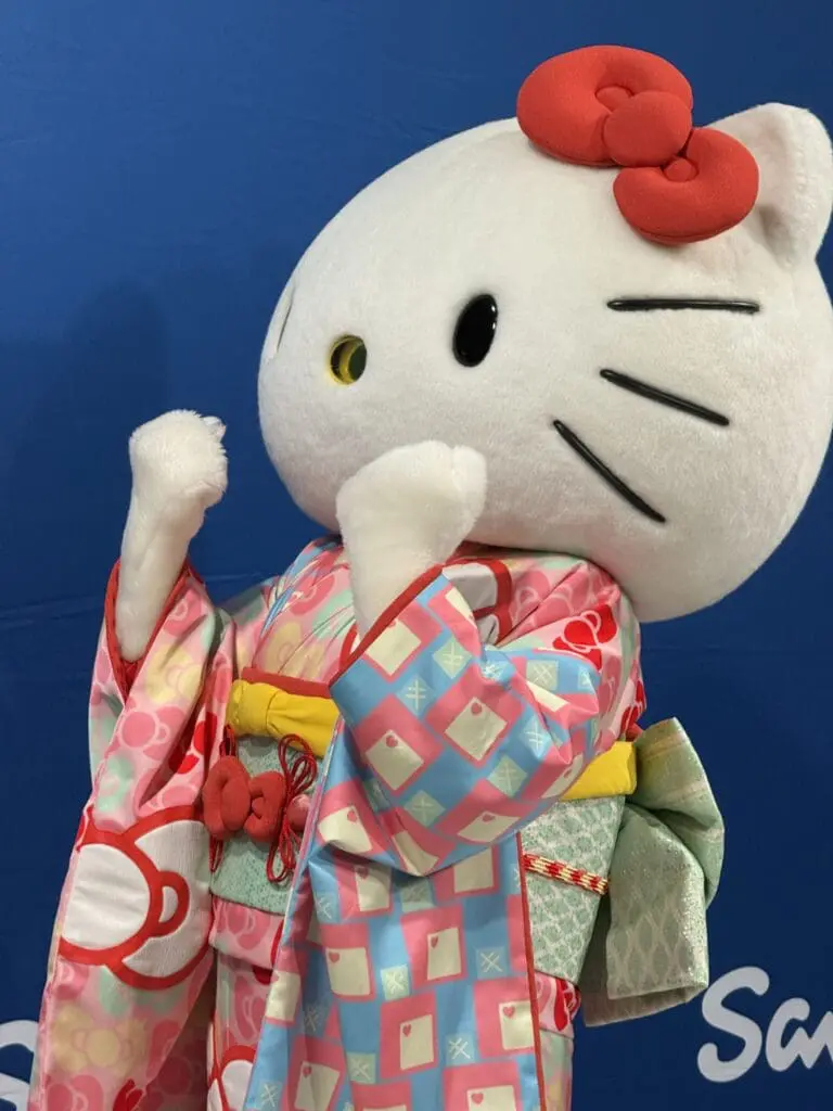 Hello Kitty in colorful kimono as Sumo Tournament ambassador for Sanrio