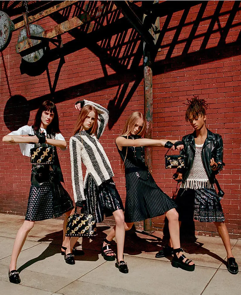 Jaden Smith in Louis Vuitton gender-fluid campaign with models