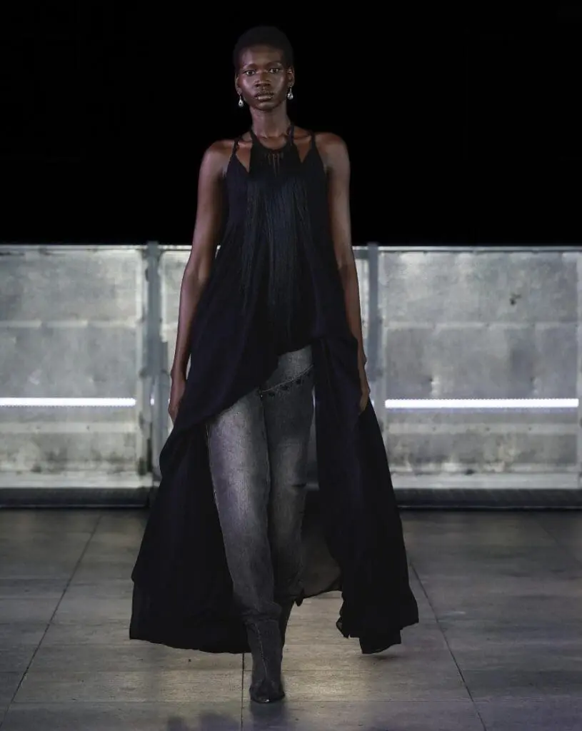 MARK FAST black sheer gown runway SS26