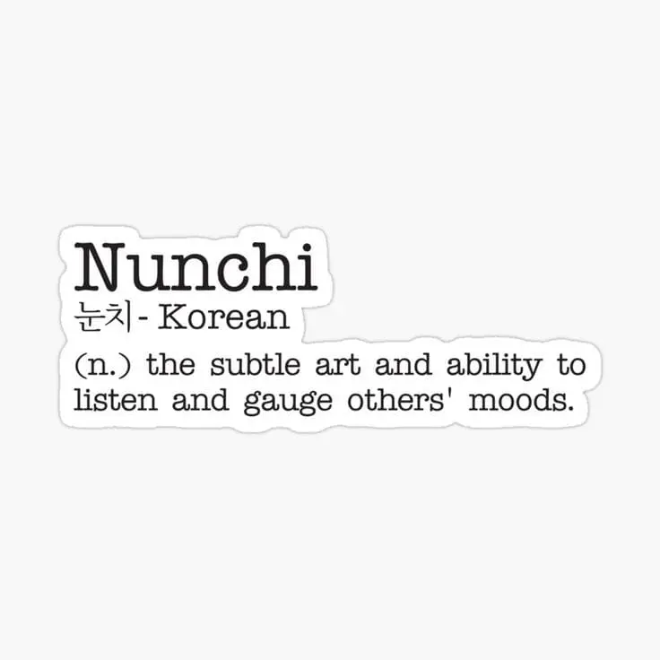 Korean concept nunchi beauty intimacy etiquette
