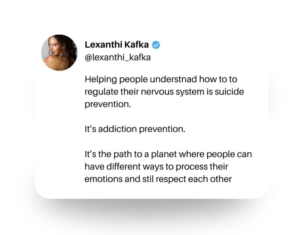 Quote card on nervous-system regulation and prevention