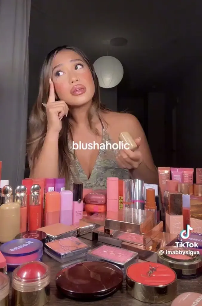 blush collection vanity with cream and liquid formulas