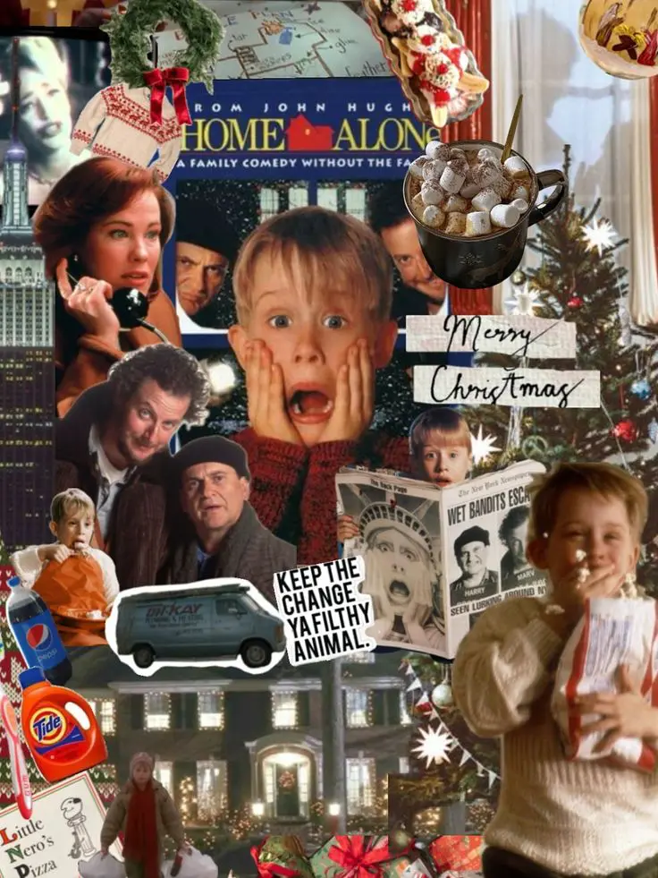 Home Alone collage 90s Christmas movie aesthetic