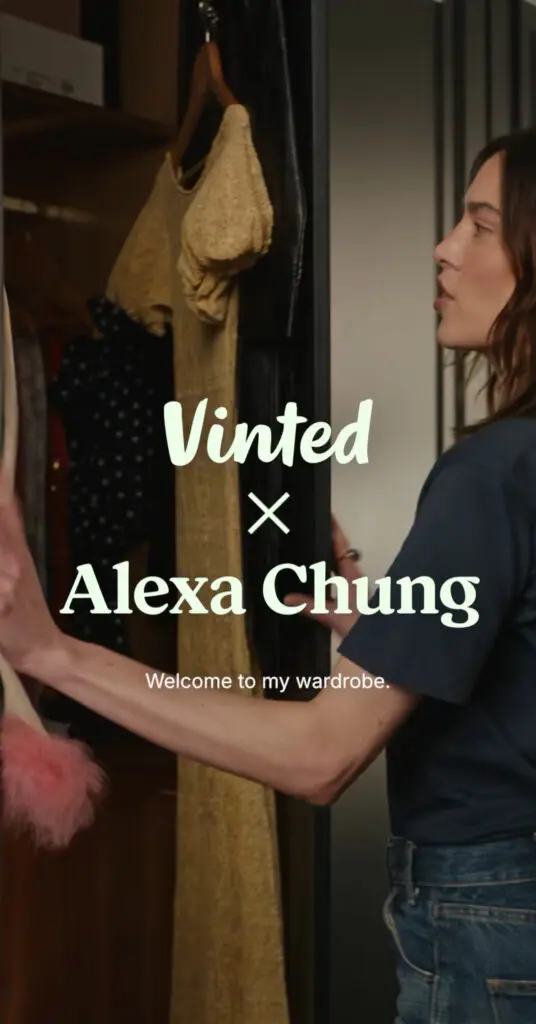 Vinted x Alexa Chung opening wardrobe