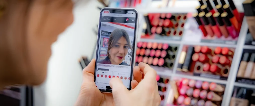 Lancome AI mobile app for lipstick virtual try-on