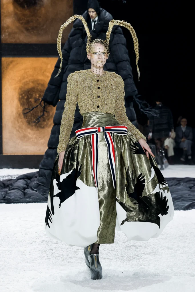 Alex Consani Balenciaga runway look with wings