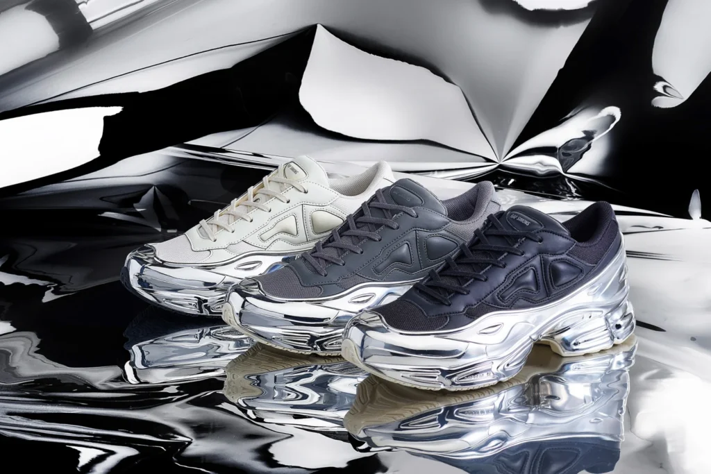 raf simons x adidas chrome sneakers collaboration