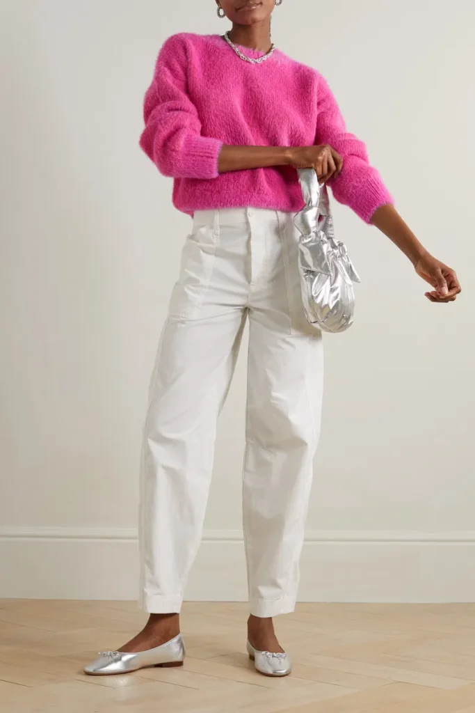 Stella McCartney brushed mohair outerwear with sharp tailoring